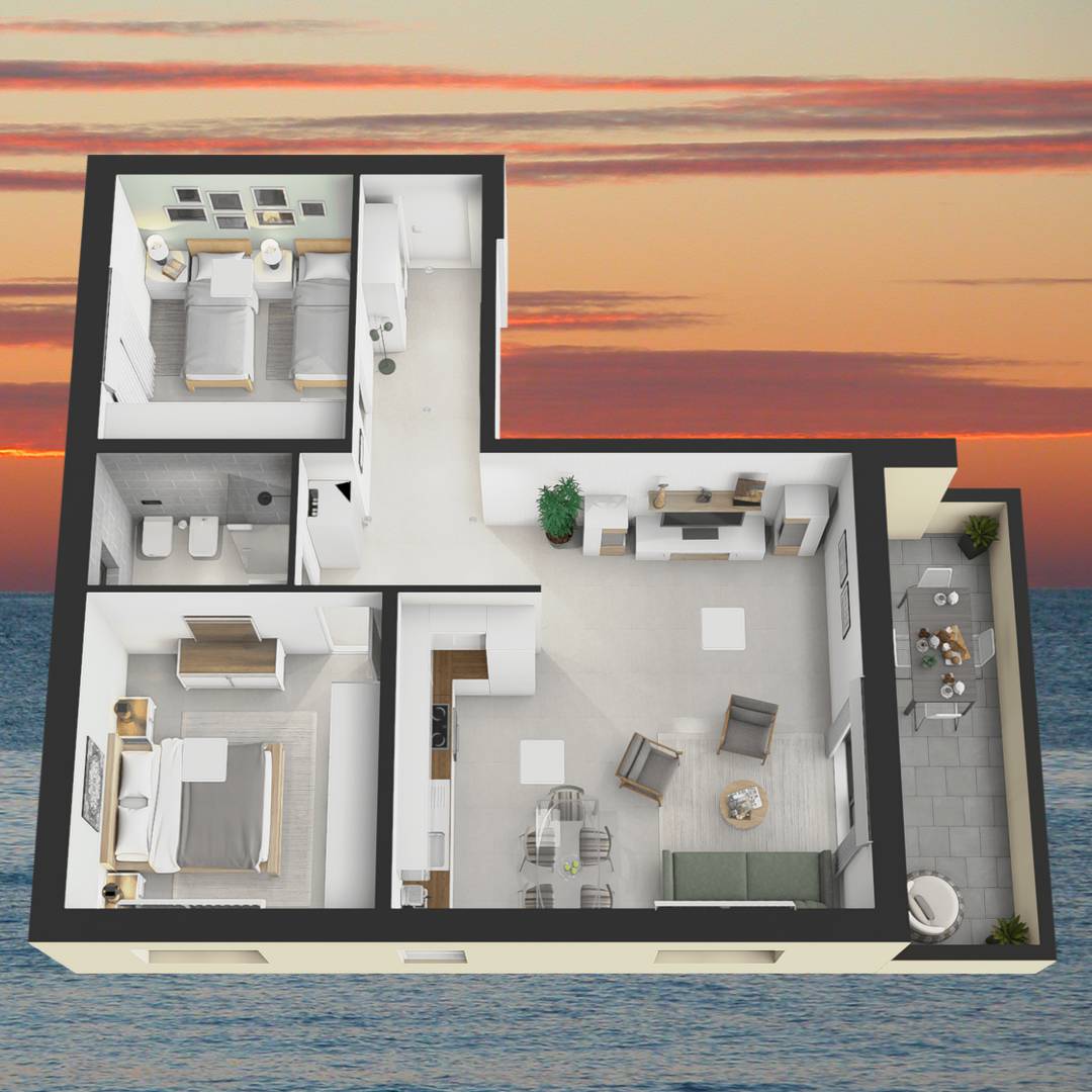 A Finale Ligure Borgo nella Residenza Torre dei Diamanti appartamento 5